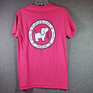 Puppie Love Vibrant Pink Short Sleeve Tee Size Medium